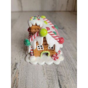 Glitter frosted gingerbread ornament Xmas cookie